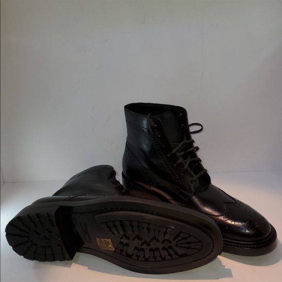 🎉HP🎉 NWT Saint Laurent Paris Black Leather Army/Combat Boots size 42 - Picture 8 of 17